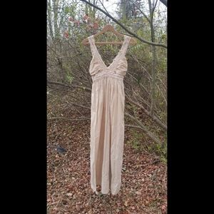 Beige boho maxi dress
